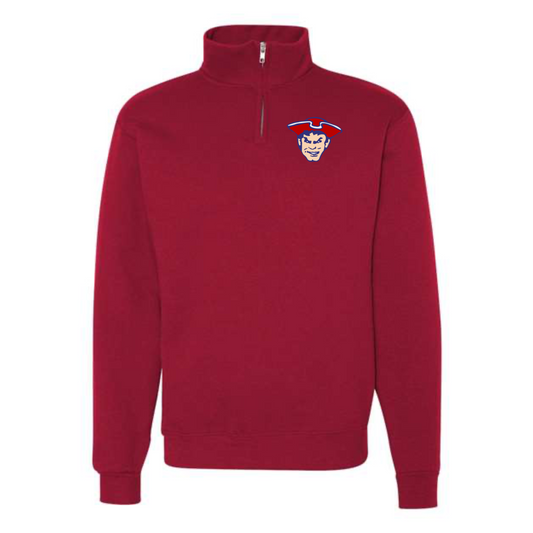 Red Unisex Quarter-Zip Sweatshirt